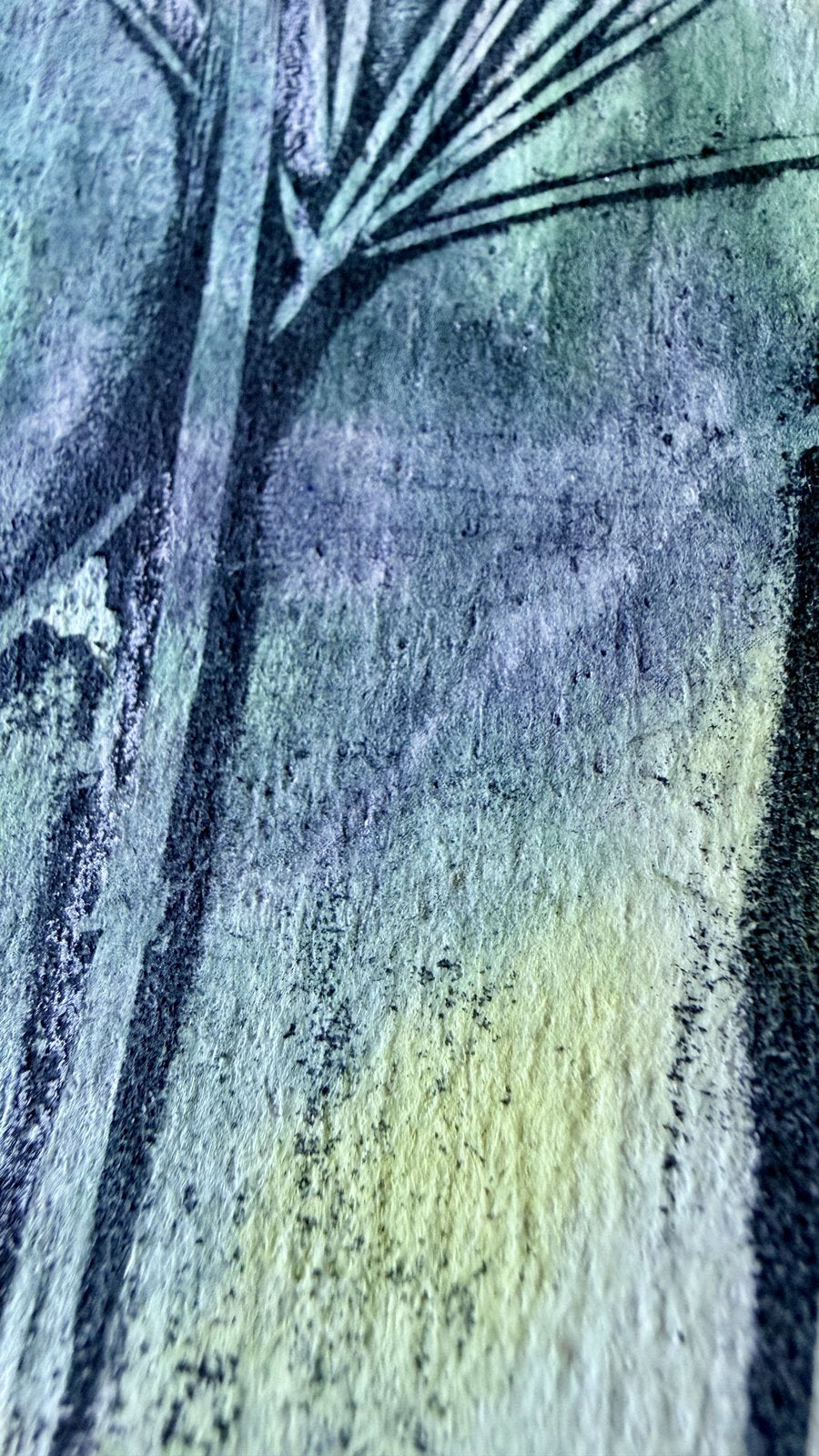 Meadow Maids, Little Wild Things no. 5, original botanical mixed media painting by Jules Smith, close-up detail 5